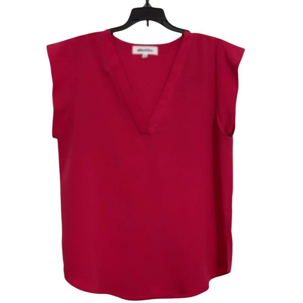 Alice Blue‎ Women's Sleeveless V Neck Blouse Top Size L Pink Casual EUC